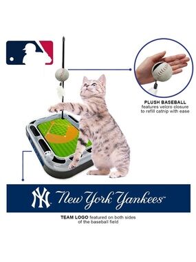 Pets First MLB New York Yankees 5-in-1 Cat Scratcher Toy (NIB)